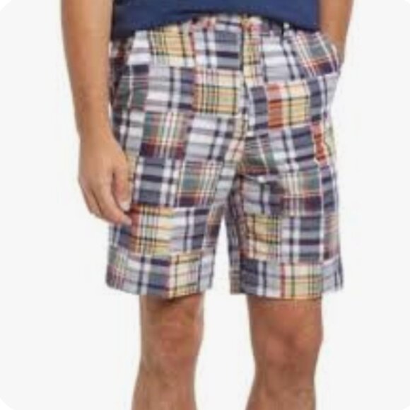 Siegfried Vintage Men's 11" Shorts NWT Madras Plaid Cargo Golf, Preppy, sz 38 - Picture 14 of 14